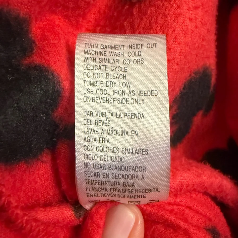 Disney Mickey Mouse Fleece Footed Pajama Onesie Women’s Large 12-14 - Picture 6 of 8